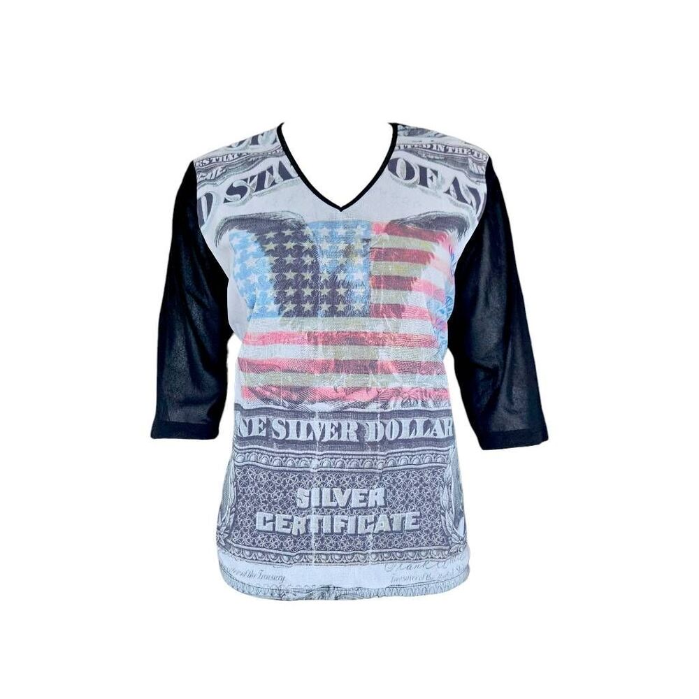 y2k vintage allover print mesh top